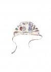 Jaundzimušo cepurīte ar baltu apdruku FW20066