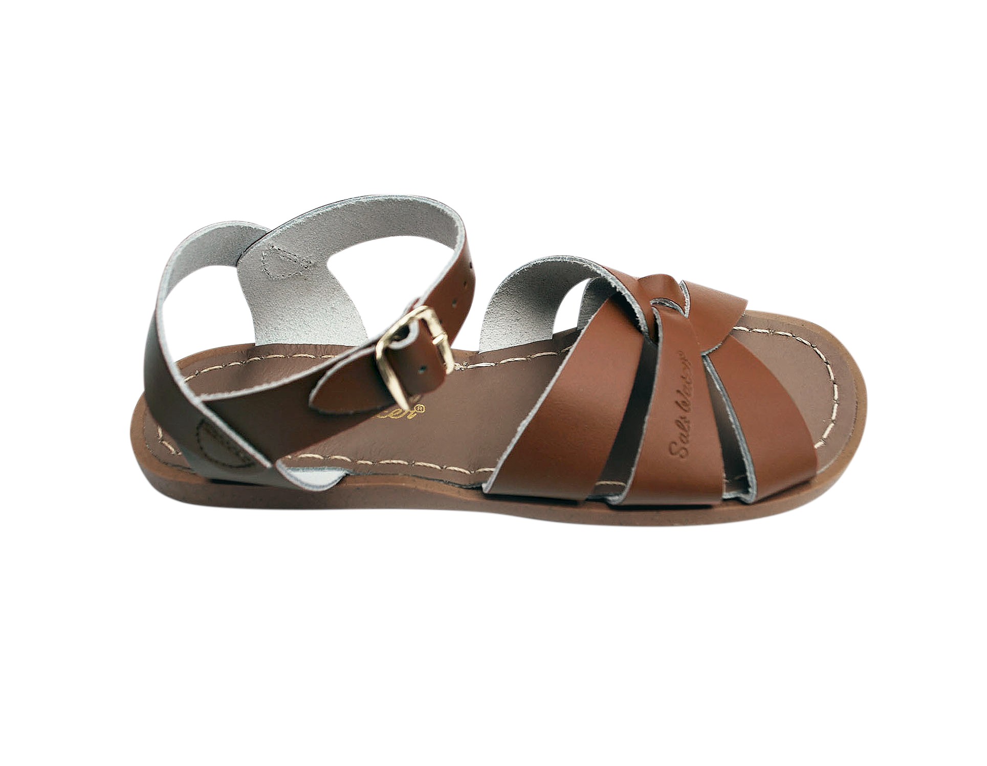 Saltwater Sandals Surfer boys sandals in blue leather.