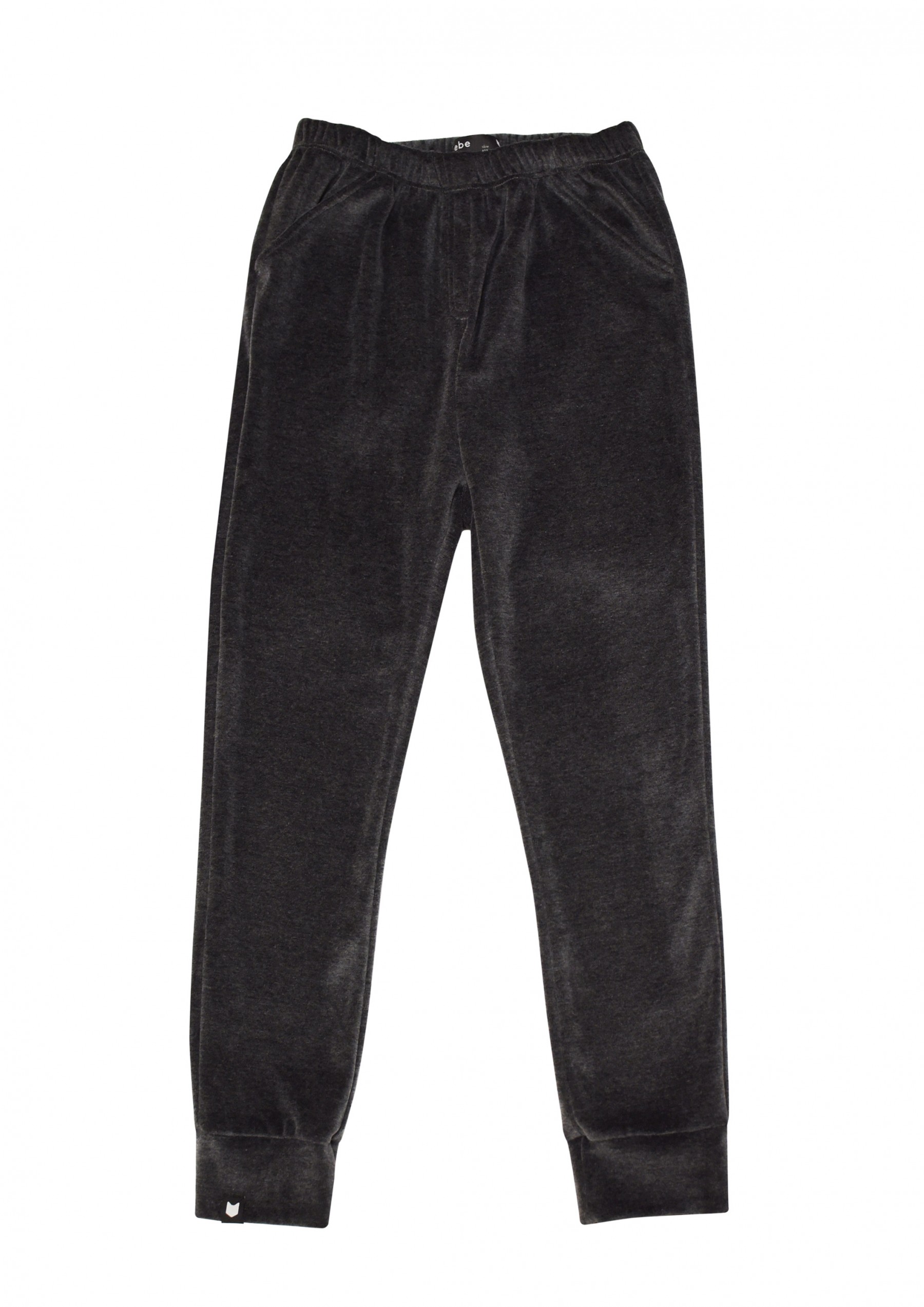 Cotton velvet sweatpants with embroidery | HEBE