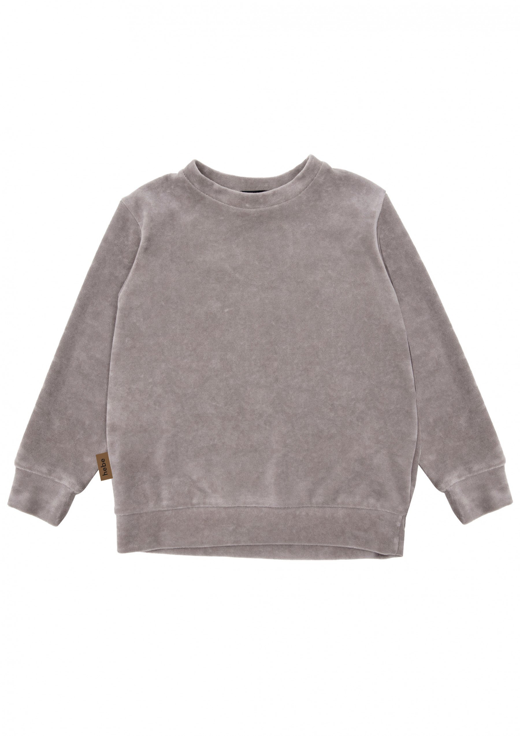 Hebe girl Sweatshirt light grey velvet for female | HEBE