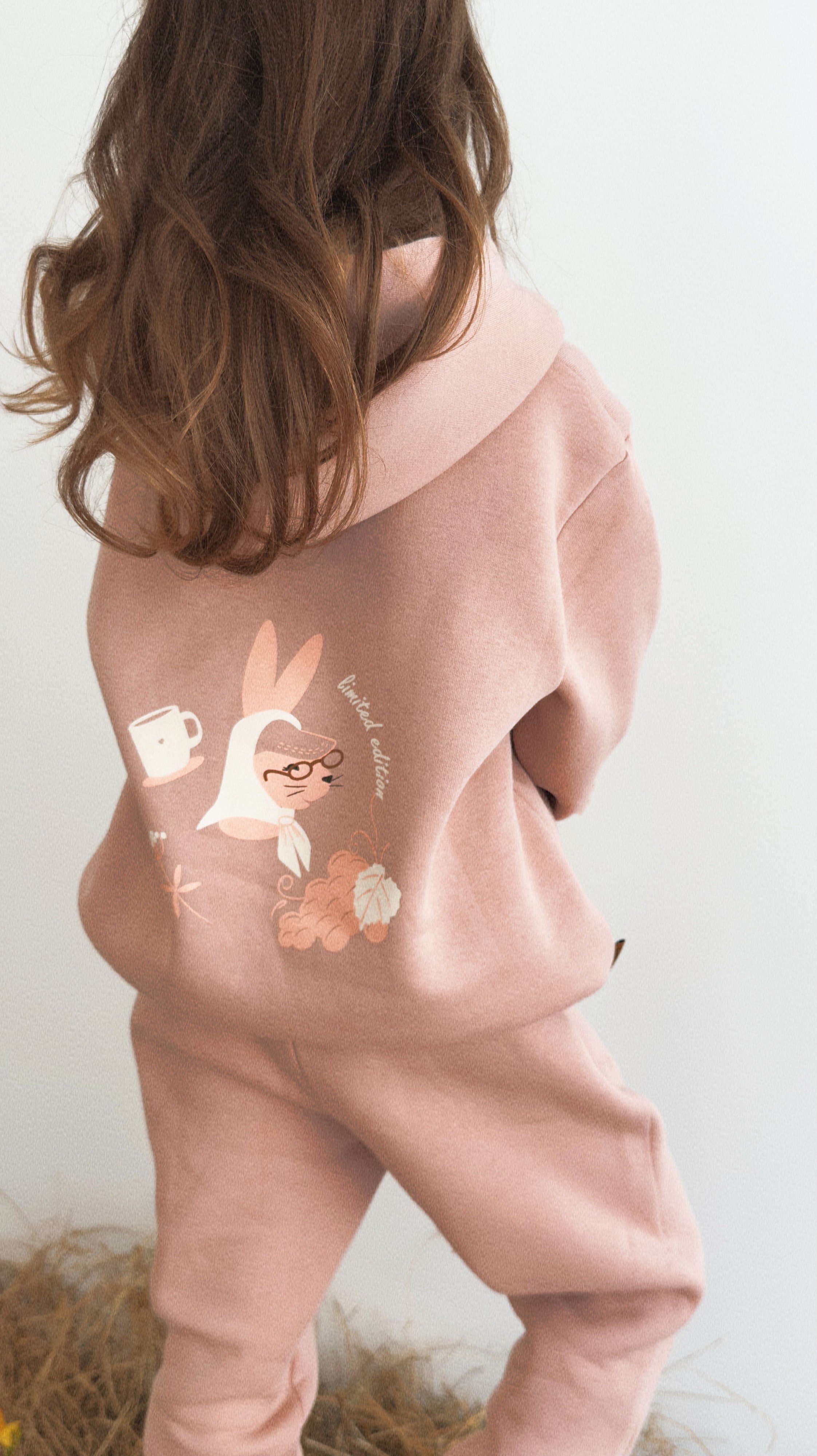 Hoodie pink with Bunny print on the back - Kids - EASTER