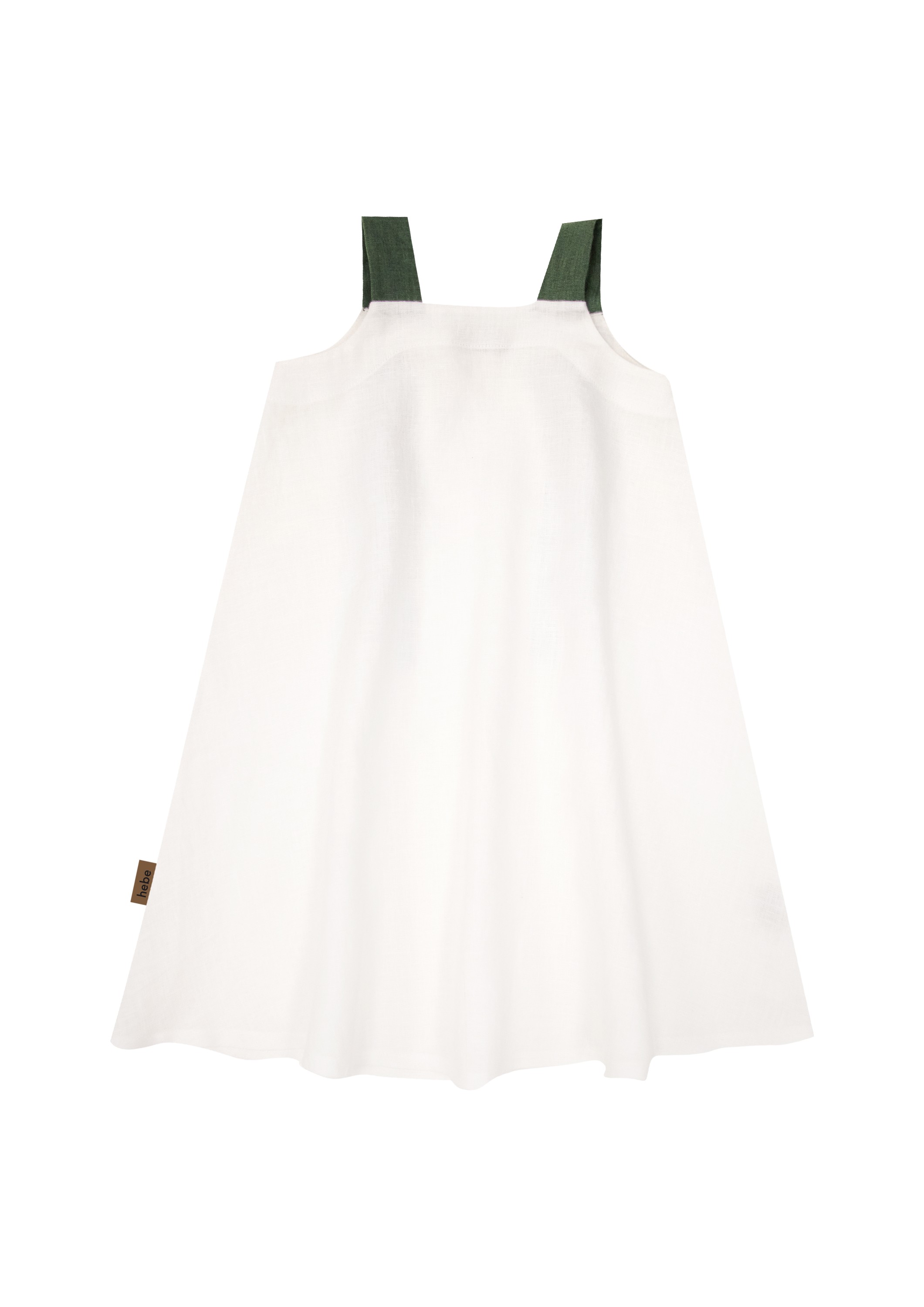 Etnogrāfiska lina kleita balta