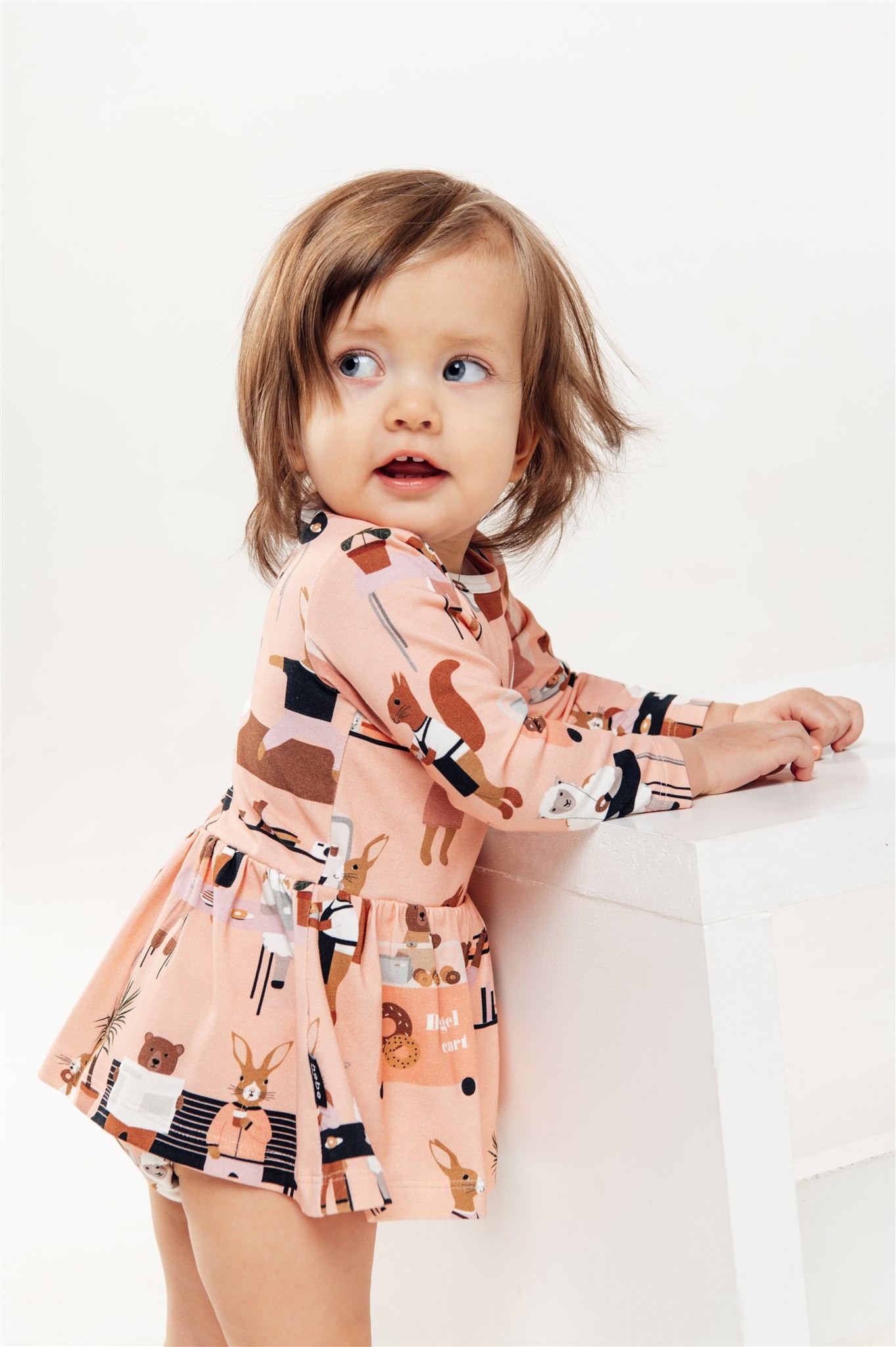 Body dress pink with city print - OUTLET UP TO 70% - GIRLS | HEBE