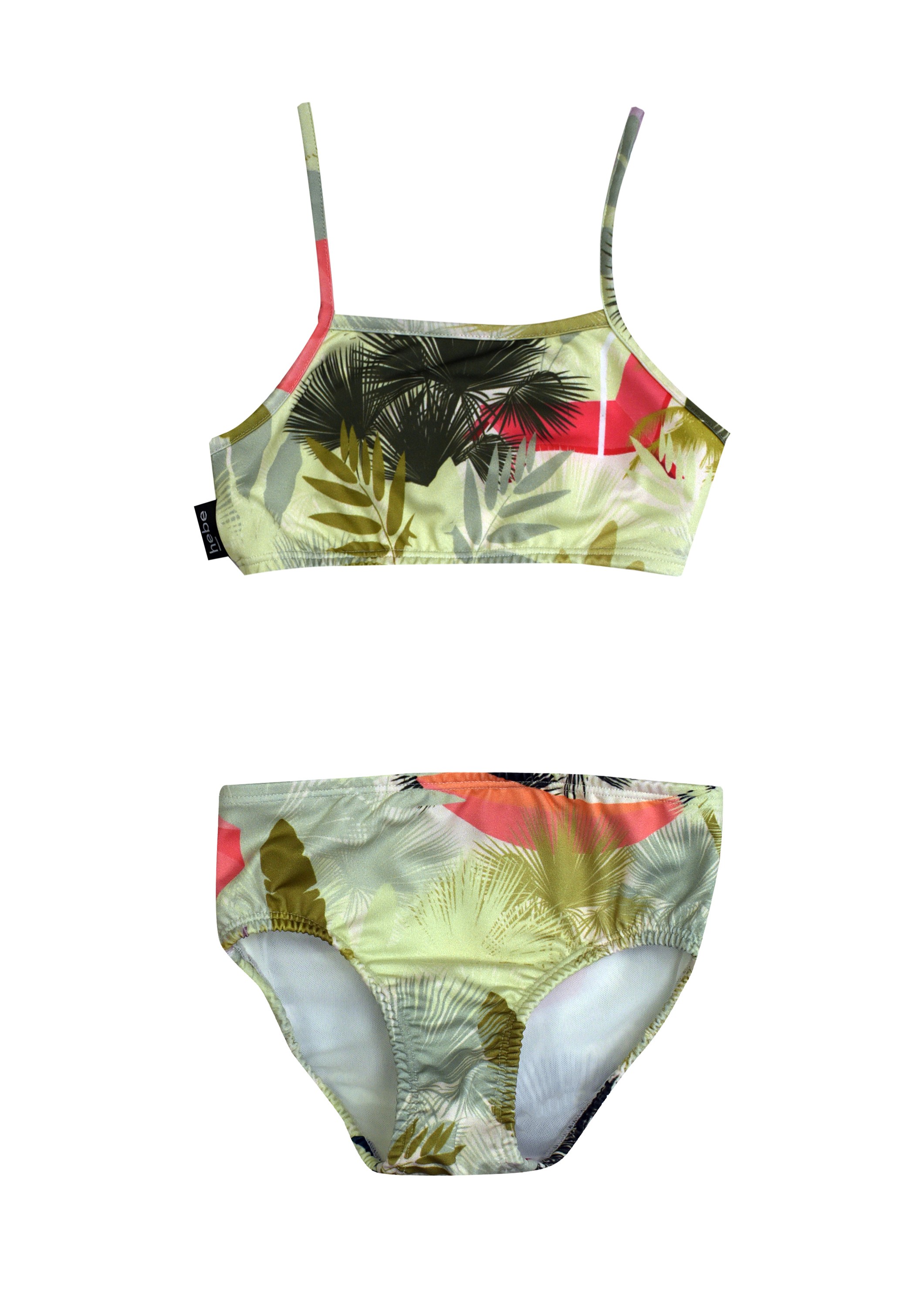 Bikini green palm print for female | HEBE